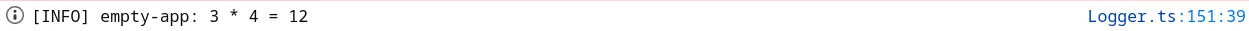 Log message from extension