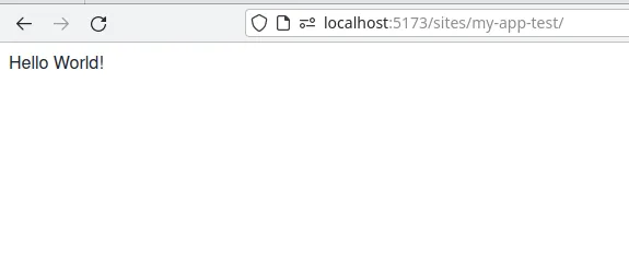 my-app rendered in a Browser