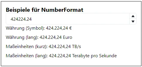 number format example