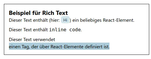 rich text example