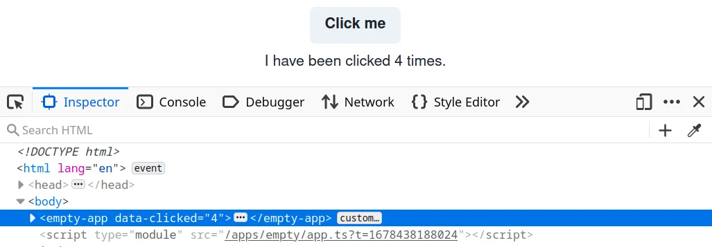 Custom attribute on host element
